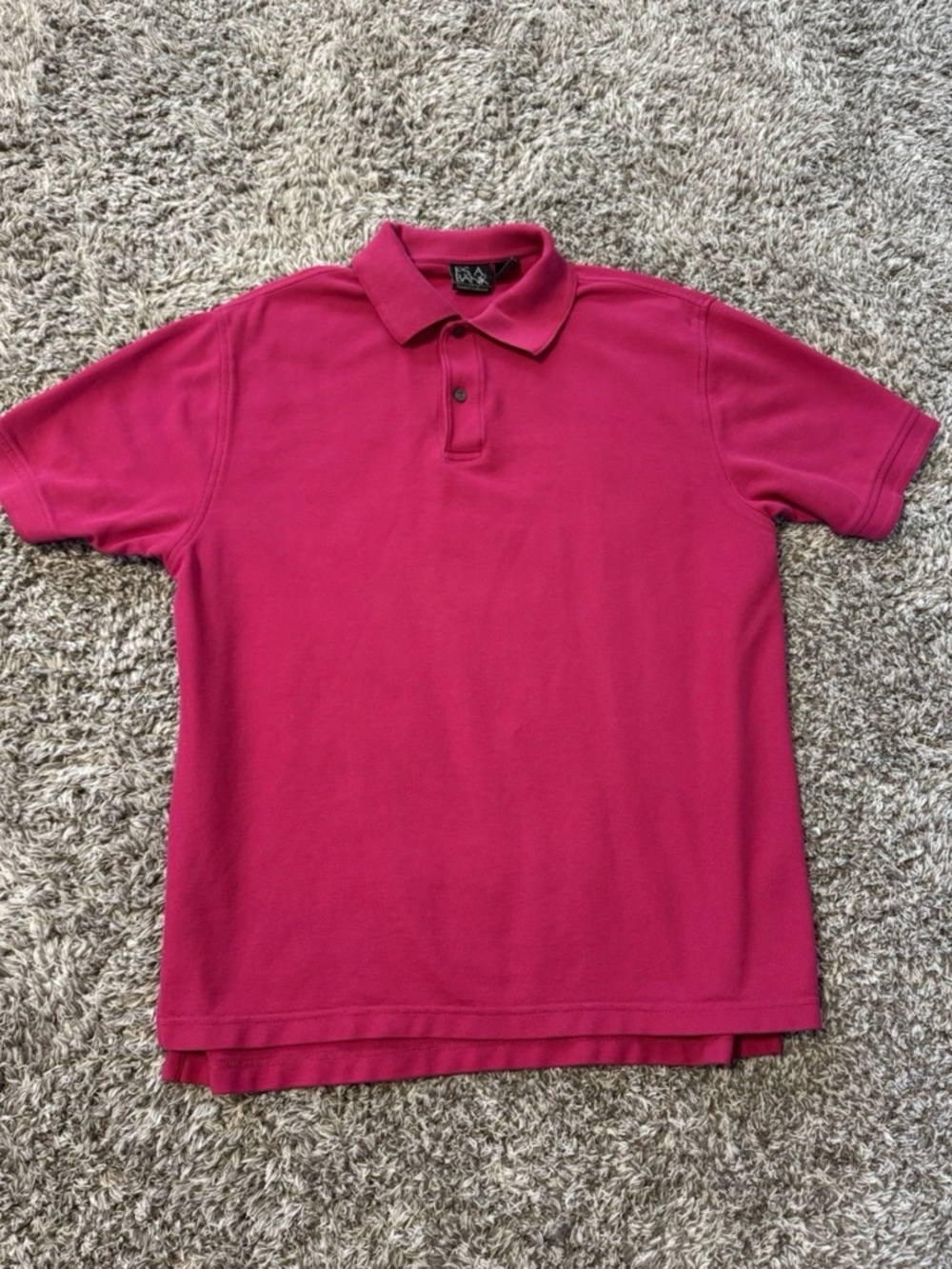 Jos A Bank Traveler’s Collection Men’s Polo Shirt Large Fushia Cotton